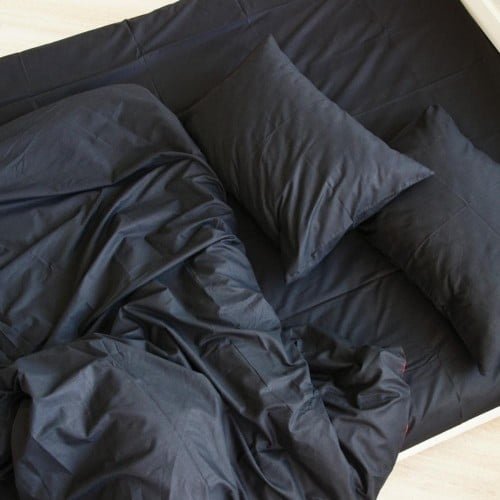 Pościel Beżowa Złota Czarna gładka Euro - obrazek 2