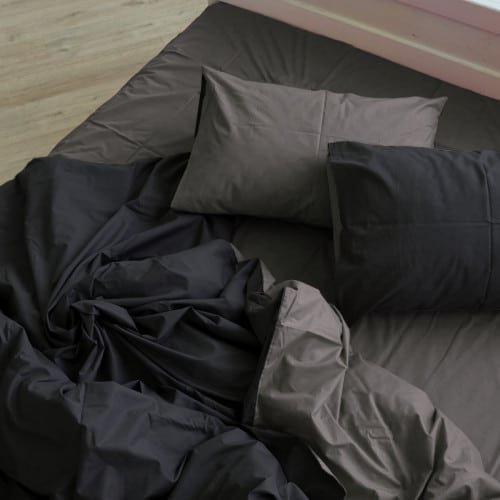 Pościel Beżowa Złota Czarno-szara gładka Euro - obrazek 2