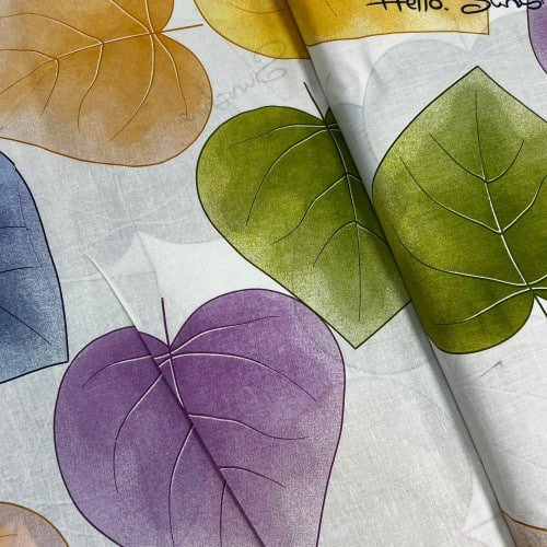 Pościel Beżowe Złoto Kolor liście z brzoskwiniową Rodziną (2 poszwy na kołdry) - obrazek 4