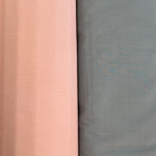 Pościel Beżowo-Złota Różowo-szara gładka Family (2 poszwy na kołdry) - obrazek 2