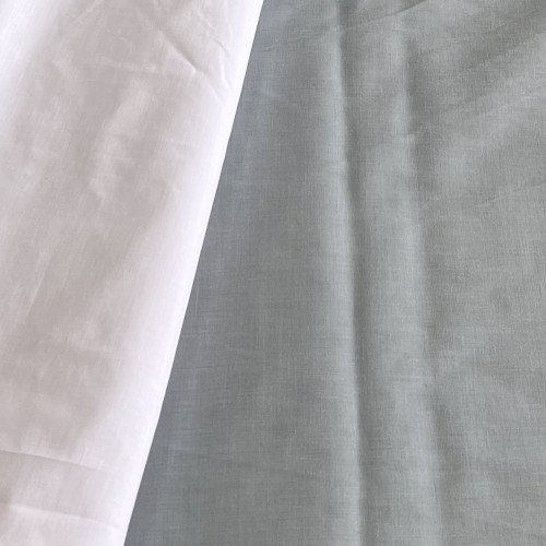 Pościel Beżowo Złota Jasnoszara z białym gładkim Family (2 poszwy na kołdry) - obrazek 2