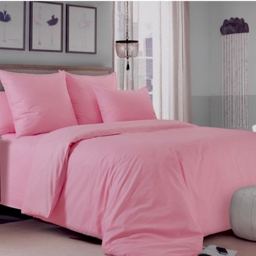 Pościel Beżowy Złoty Ciemnoróżowy monotonny Półton