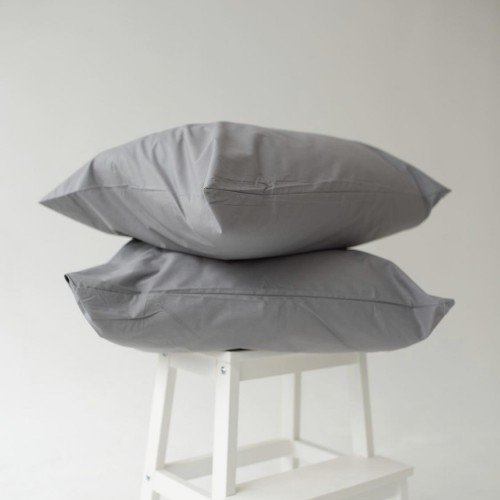 Pościel Beżowo Złoto Szara gładka Podwójna - obrazek 3