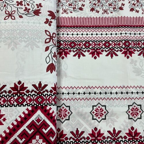 Pościel Beżowa Złota Vyshyvanka czerwona Półton - obrazek 3